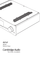 Cambridge Audio Azur 851N - Owners manual